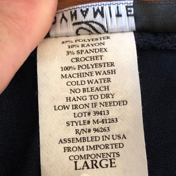 Dynamite Navy Blue Maxi Skirt w/ Crochet Detail - Picture 6 of 6